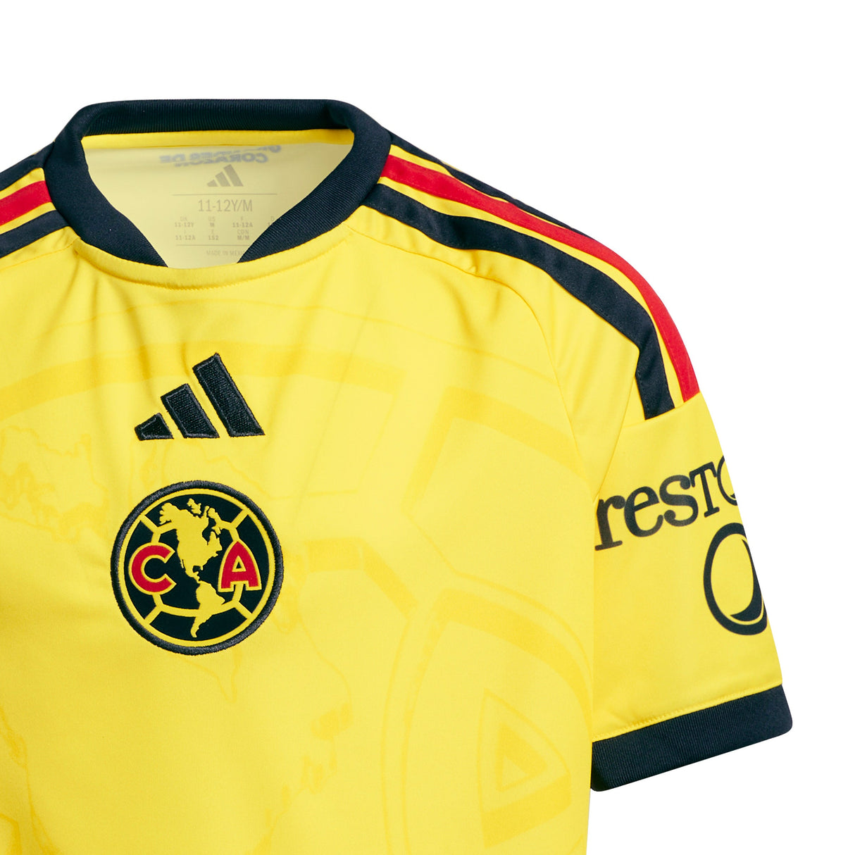adidas Club America Home Youth Soccer Jersey 26/27 - Yellow - Best Buy Soccer