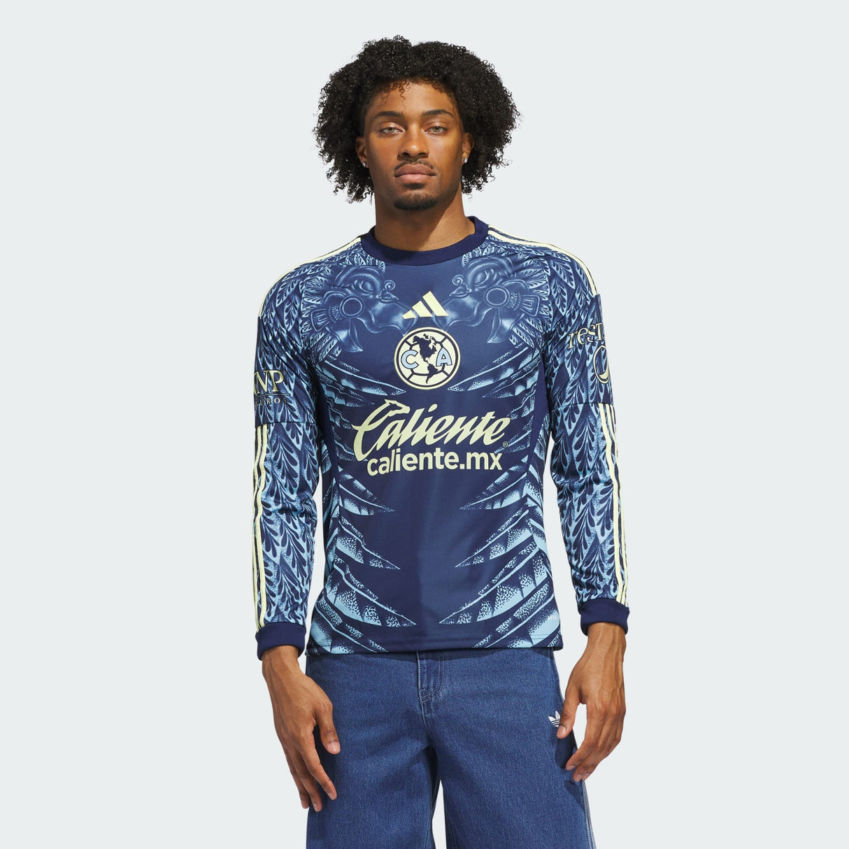 adidas Club América Long Sleeve Men's Away Soccer Jersey 25/26 -Blue - Best Buy Soccer