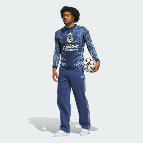 adidas Club América Long Sleeve Men's Away Soccer Jersey 25/26 -Blue - Best Buy Soccer