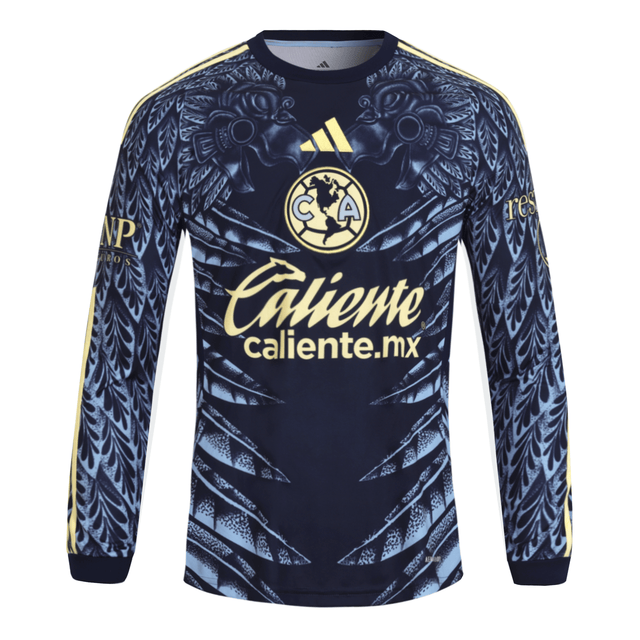 adidas Club América Long Sleeve Men's Away Soccer Jersey 25/26 - Blue - Best Buy Soccer