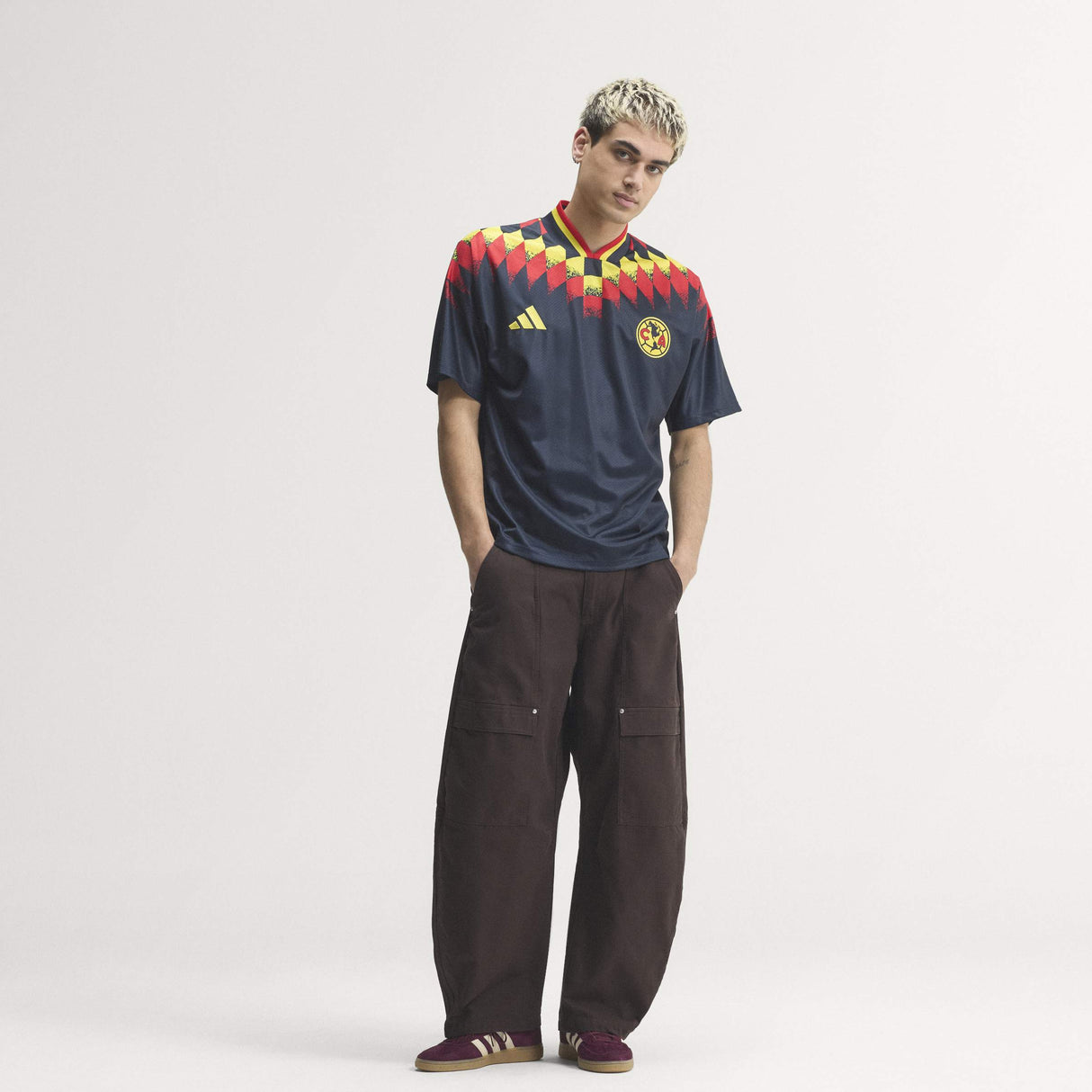 adidas Club America Stadium Men's Soccer Jersey - Blue/Yellow/Red - Best Buy Soccer