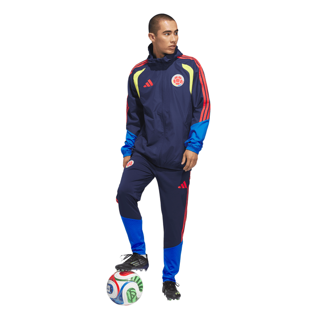 adidas Colombia 26 Tiro All Weather Men's Soccer Jacket - Blue - Best Buy Soccer