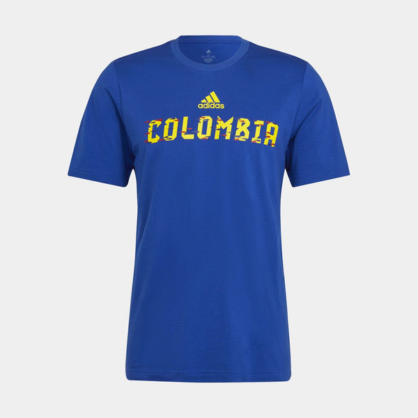 Camiseta adidas Colombia Copa Mundial 2022 Azul Real S
