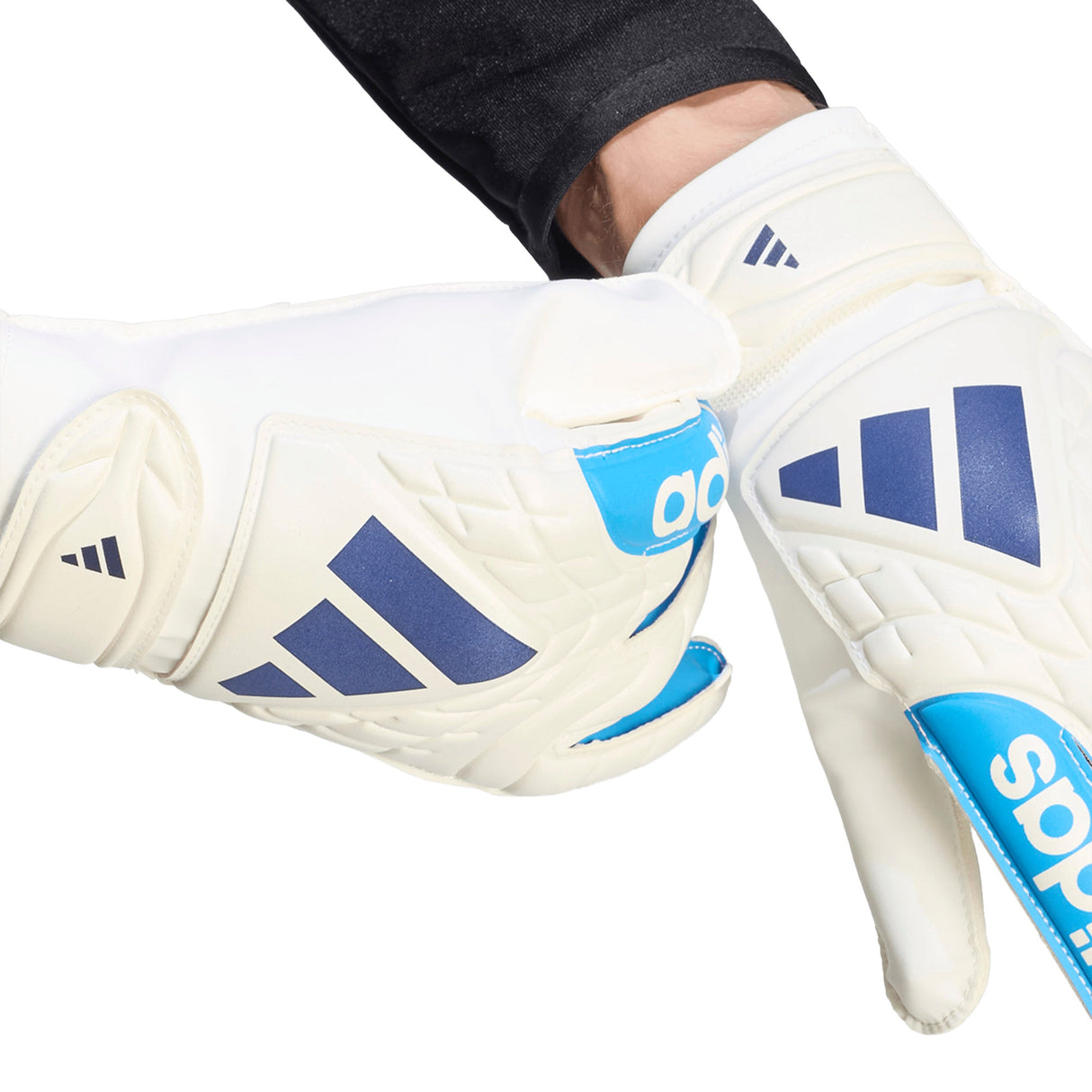 adidas Copa Club Youth Goalkeeper Soccer Gloves - White/Blue - Best Buy Soccer