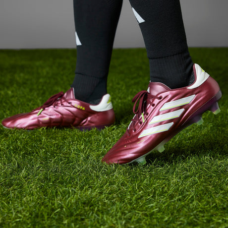 adidas Copa Pure 2 Elite FG Firm Ground Soccer Cleats - Shadow Red/White/Solar Yellow - Best Buy Soccer