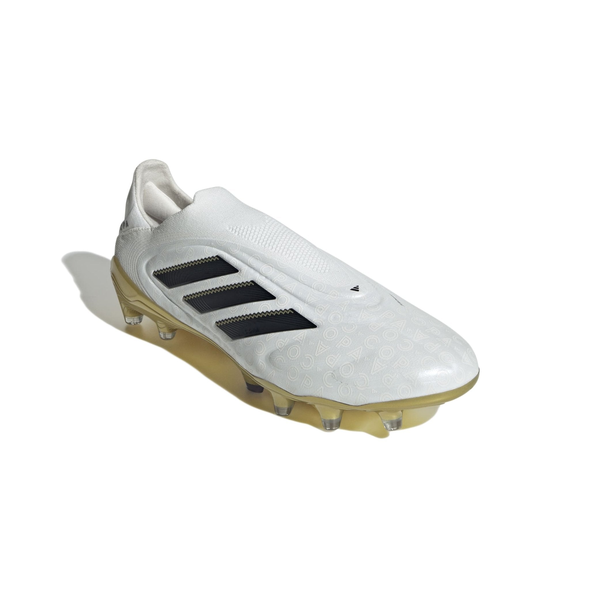 adidas Copa Pure 3 Elite Laceless Firm Ground Boots White/Black/Gold - Best Buy Soccer