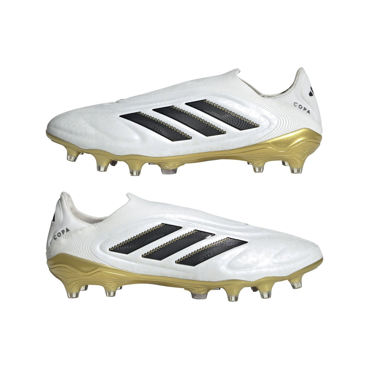 adidas Copa Pure 3 Elite Laceless Firm Ground Boots White/Black/Gold - Best Buy Soccer