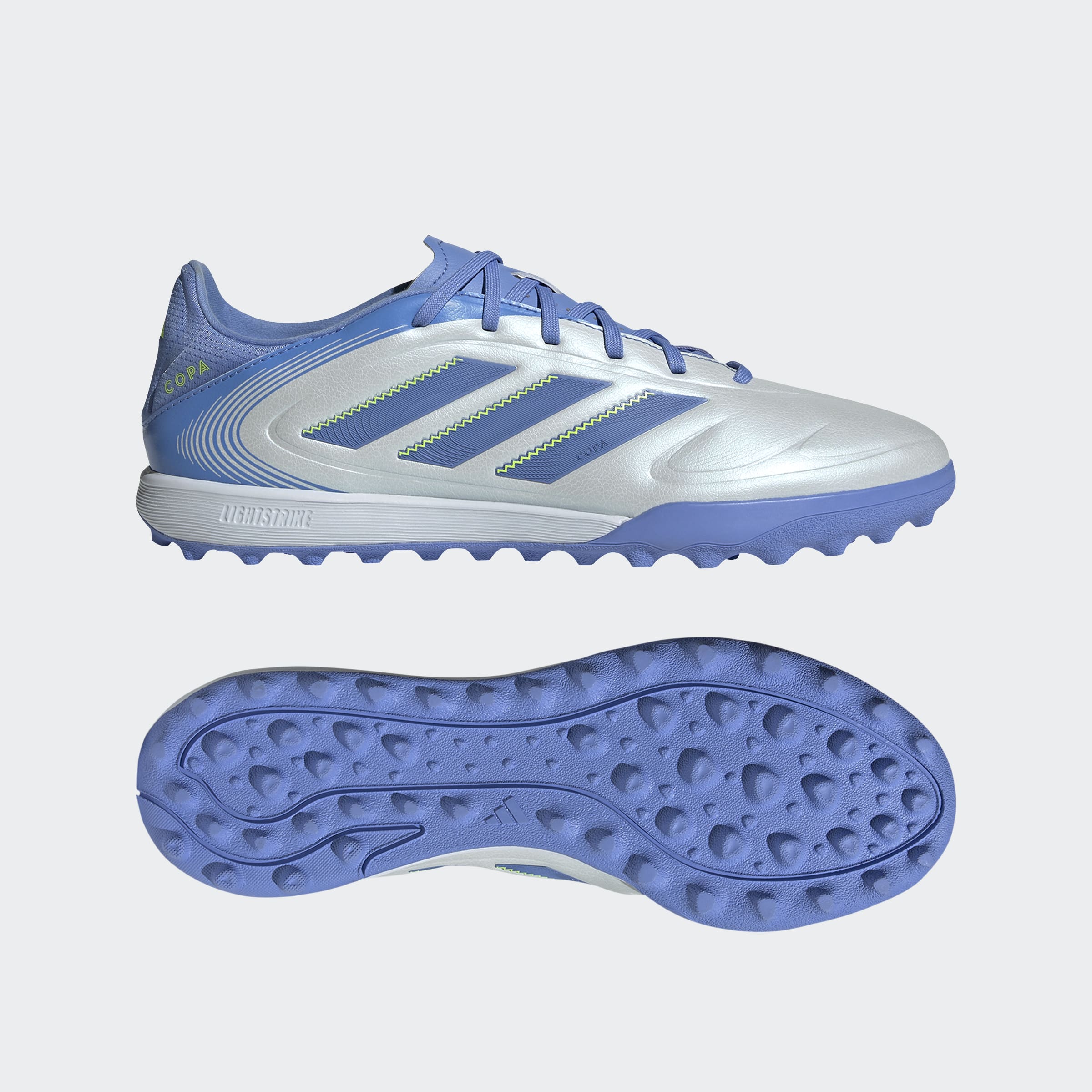 adidas Copa Pure 3 League Turf Soccer Cleats - Halo Blue/Blue Fusion/Lucid Lemon - Best Buy Soccer