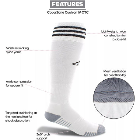 adidas Copa Zone Cushion IV Soccer Socks - Best Buy Soccer