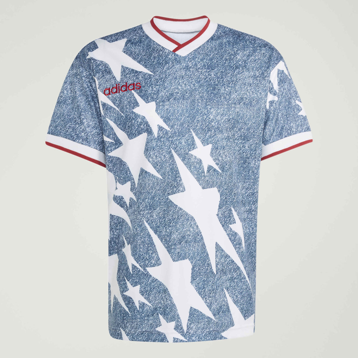 adidas Denim Graphic Soccer Jersey - White/Blue - Best Buy Soccer