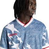 adidas Denim Graphic Soccer Jersey - White/Blue - Best Buy Soccer