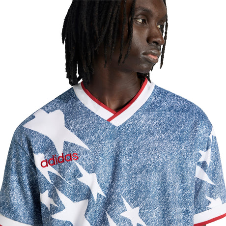 adidas Denim Graphic Soccer Jersey - White/Blue - Best Buy Soccer