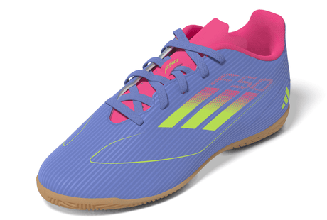 adidas F50 Club Indoor Boots Junior Blue/Lemon - Best Buy Soccer