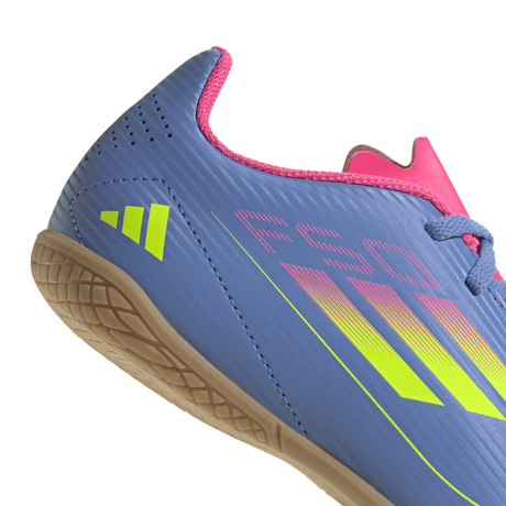 adidas F50 Club Indoor Boots Junior Blue/Lemon - Best Buy Soccer