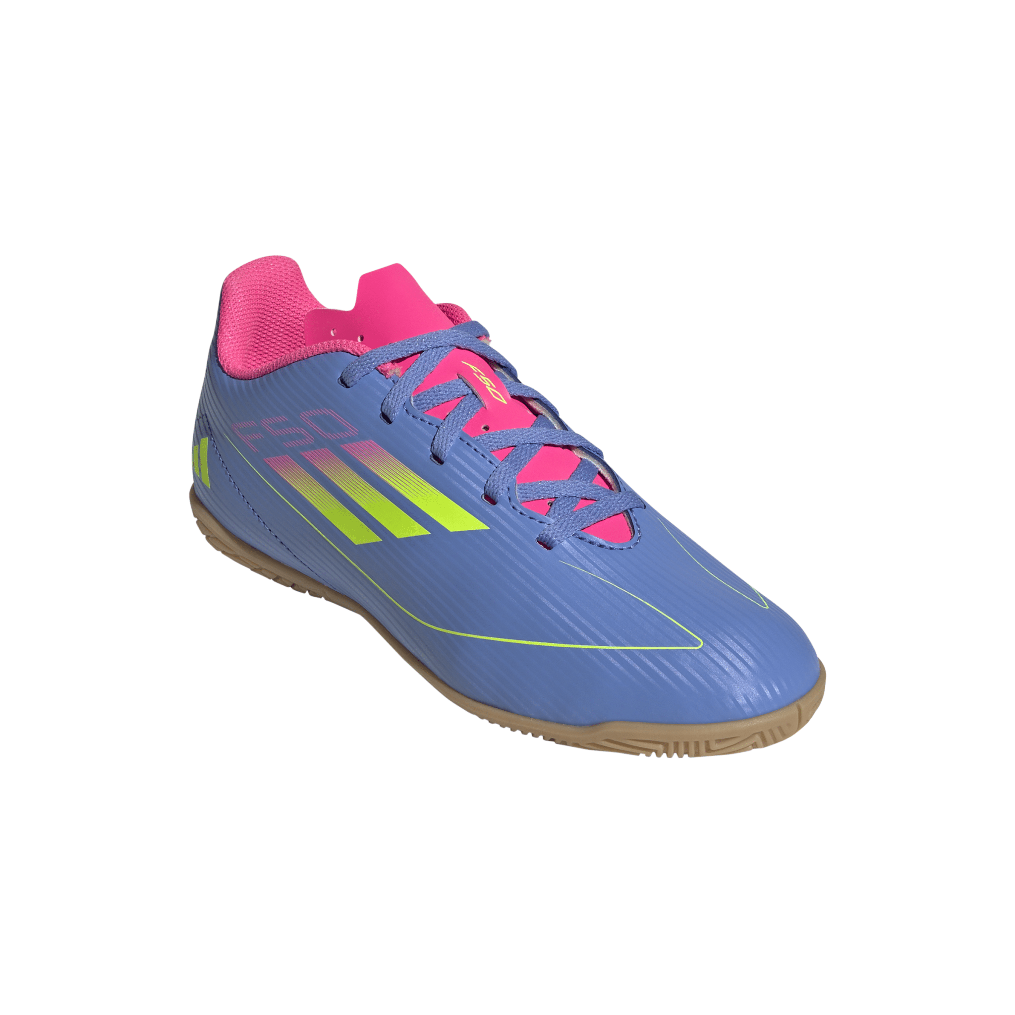 adidas F50 Club Indoor Boots Junior Blue/Lemon - Best Buy Soccer