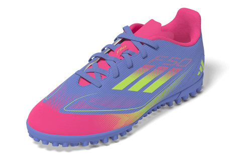 adidas F50 Club Turf Boots Junior Blue/Lemon - Best Buy Soccer