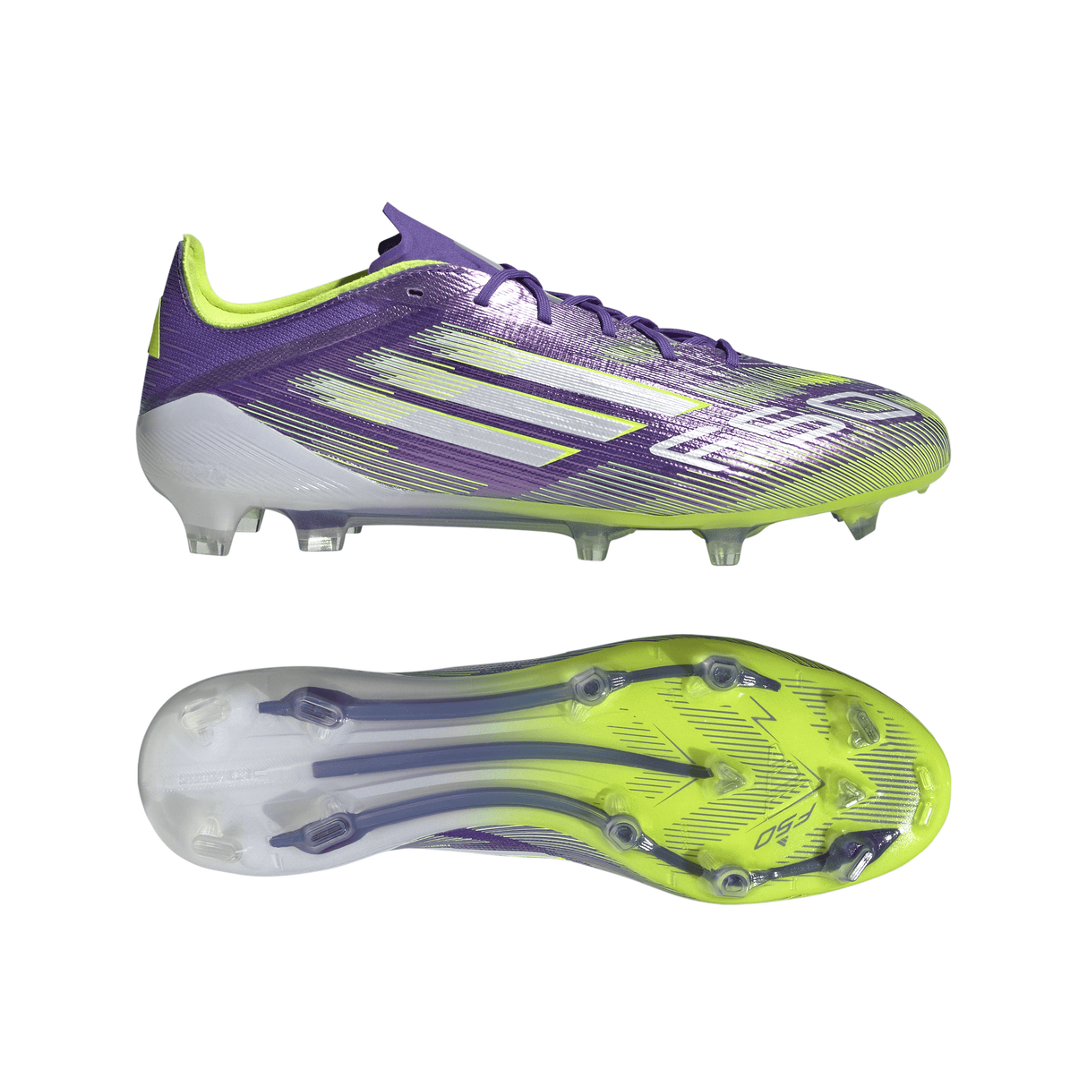 adidas F50 Elite Firm Ground Soccer Cleats - Purple/White/Lemon - Best Buy Soccer