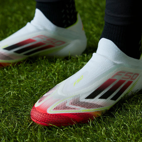 adidas F50 Elite Laceless Firm Ground Boots White/Black - Best Buy Soccer