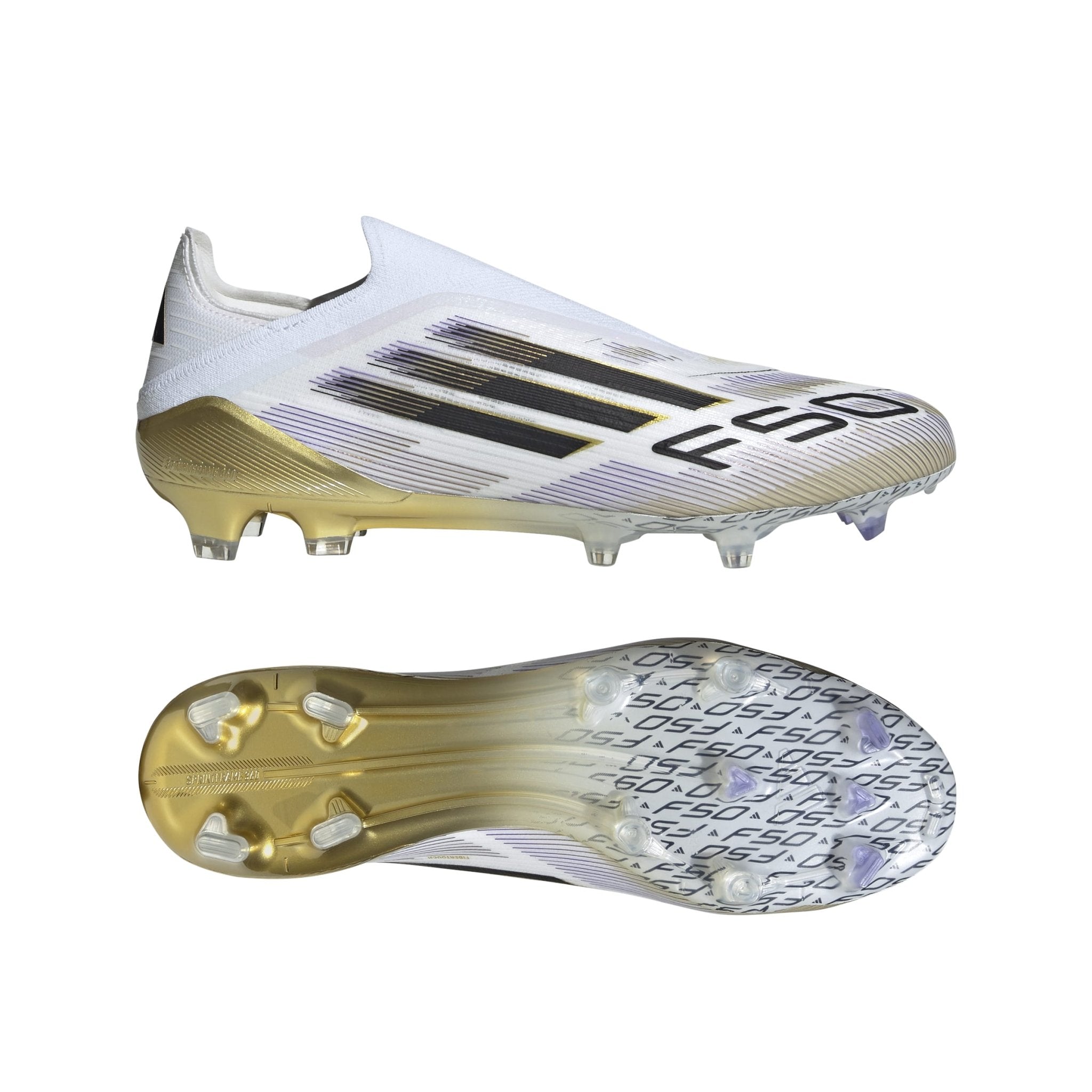 adidas F50 Elite Laceless Firm Ground Boots White/Black - Best Buy Soccer