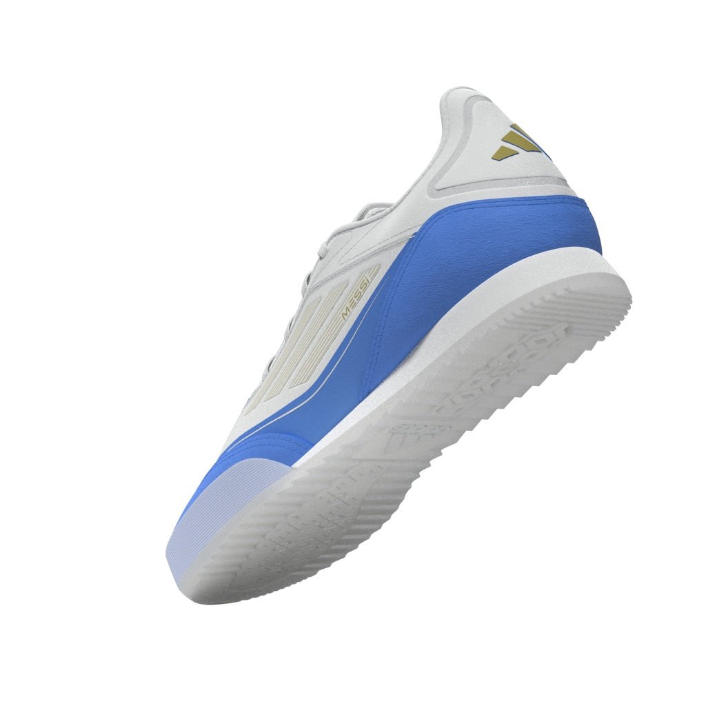 adidas F50 Messi Freestyle Indoor Soccer Shoes スニーカー adidas F50 Messi Freestyle - white/gold/blue burst | Soccer