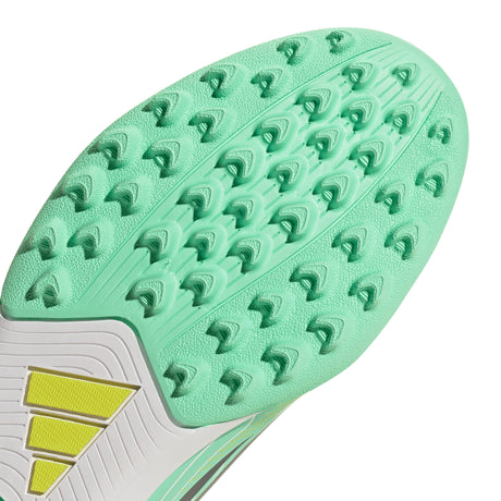 adidas F50 Hyperfast Club Hook And Loop TF Turf Youth Soccer Cleats - Mint/Navy/Lemon - Best Buy Soccer