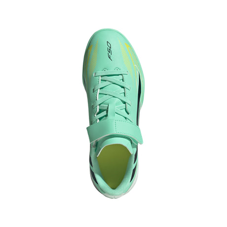 adidas F50 Hyperfast Club Hook And Loop TF Turf Youth Soccer Cleats - Mint/Navy/Lemon - Best Buy Soccer