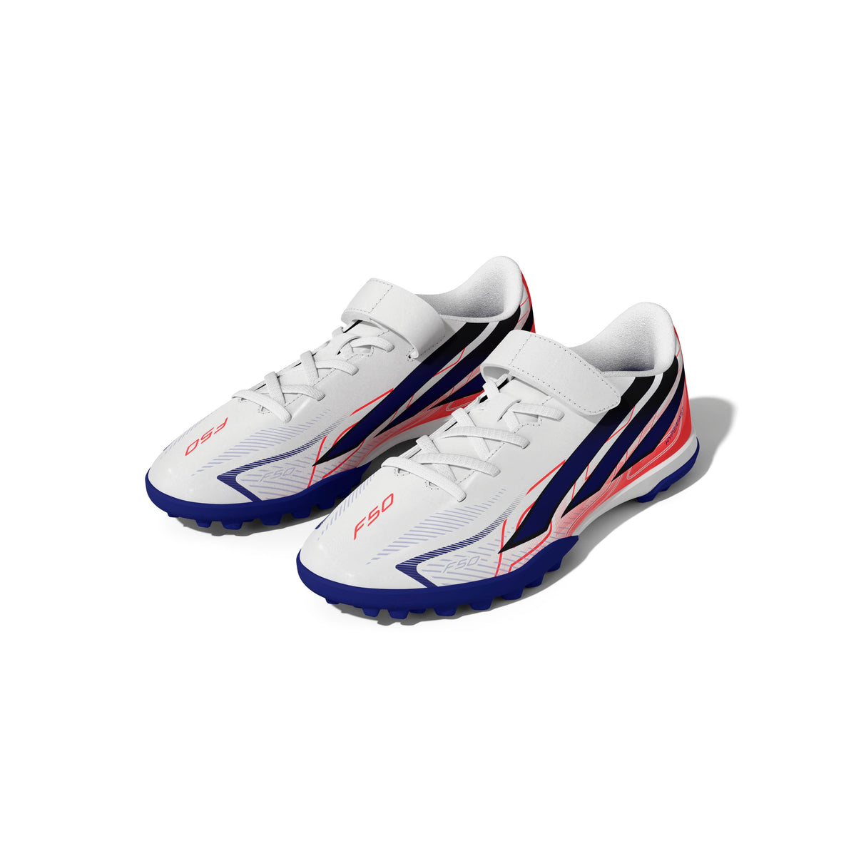 adidas F50 Hyperfast Club Hook & Loop Turf Youth Soccer Cleats - White/Purple - Best Buy Soccer