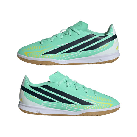 adidas F50 Hyperfast Club IN Indoor Youth Soccer Shoes - Mint/Navy/Lemon - Best Buy Soccer