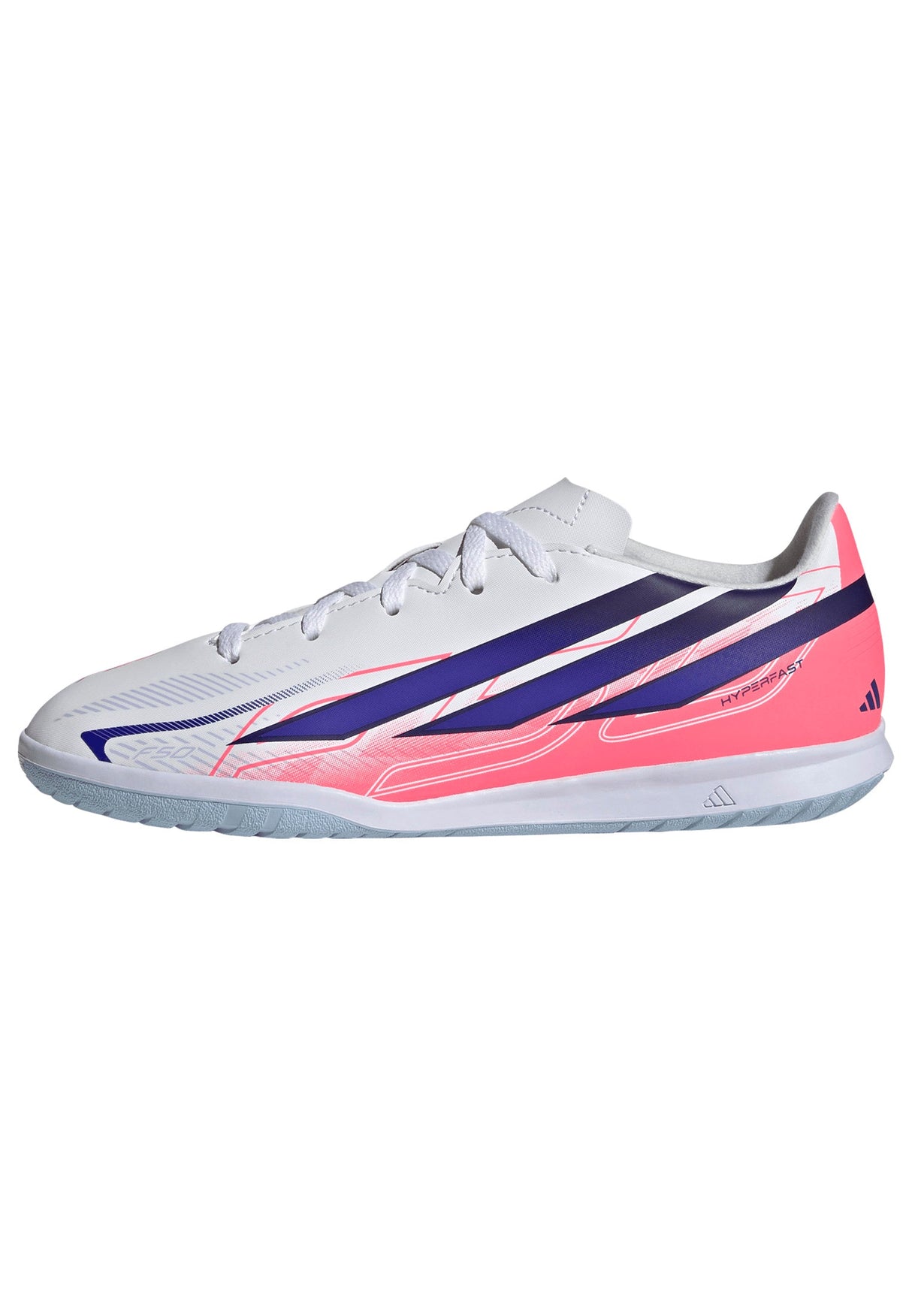 adidas F50 Hyperfast Club Indoor Youth Soccer Shoes - White/Purple - Best Buy Soccer