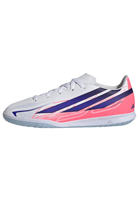 adidas F50 Hyperfast Club Indoor Youth Soccer Shoes - White/Purple - Best Buy Soccer