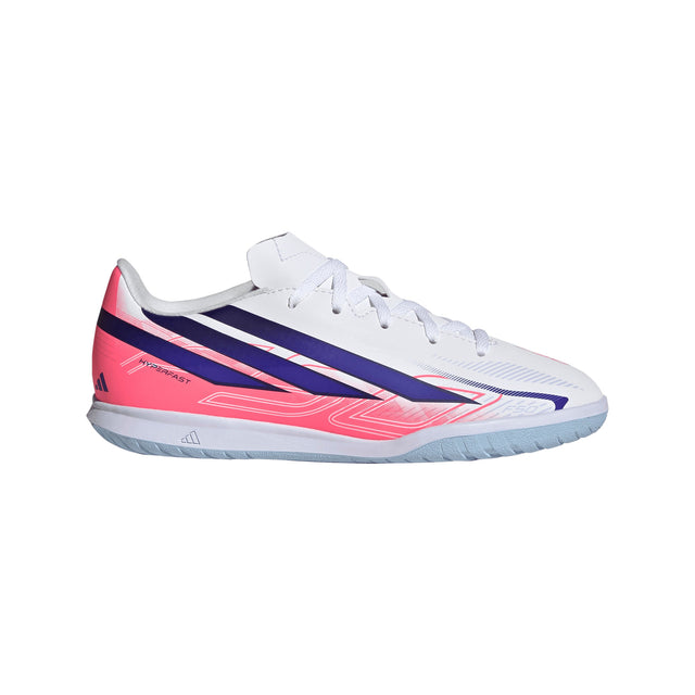 adidas F50 Hyperfast Club Indoor Youth Soccer Shoes - White/Purple - Best Buy Soccer