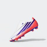 adidas F50 Hyperfast Club Velcro Firm Ground/Multi Ground Youth Soccer Cleats - White/Purple - Best Buy Soccer