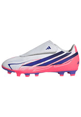 adidas F50 Hyperfast Club Velcro Firm Ground/Multi Ground Youth Soccer Cleats - White/Purple - Best Buy Soccer