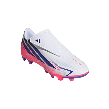 adidas F50 Hyperfast Club Velcro Firm Ground/Multi Ground Youth Soccer Cleats - White/Purple - Best Buy Soccer