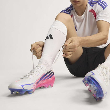 adidas F50 Hyperfast Elite Firm Ground Men's Soccer Cleats - White/Purple - Best Buy Soccer