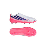 adidas F50 Hyperfast Elite Laceless Firm Ground Youth Soccer Cleats - White/Purple - Best Buy Soccer