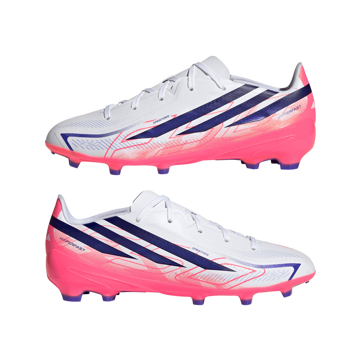 adidas F50 Hyperfast League Firm Ground Youth Soccer Cleats - White/Purple - Best Buy Soccer