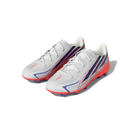 adidas F50 Hyperfast League Firm Ground Youth Soccer Cleats - White/Purple - Best Buy Soccer