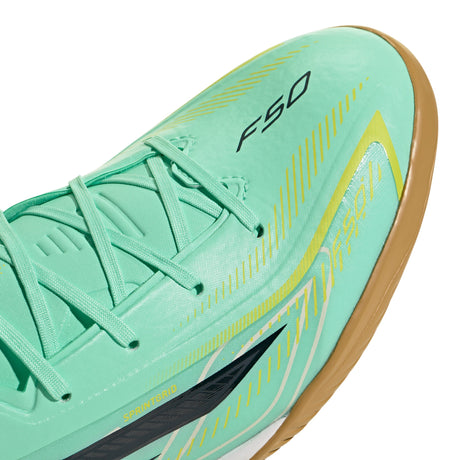 adidas F50 Hyperfast League IN Indoor Men's Soccer Shoes - Mint/Navy/Lemon - Best Buy Soccer