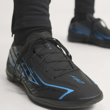 adidas F50 Hyperfast League Indoor Men's Soccer Shoes - Black/Black/Blue - Best Buy Soccer