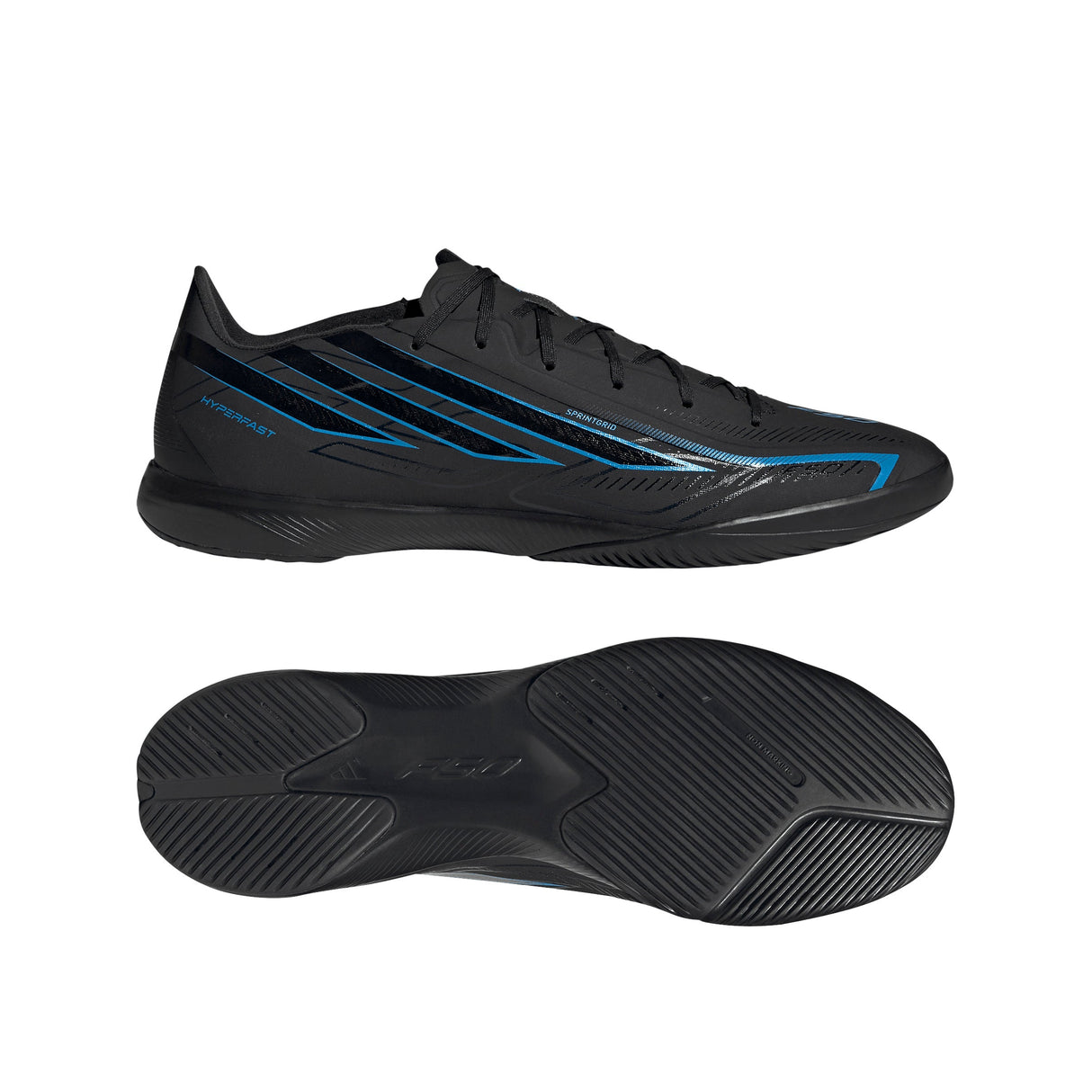 adidas F50 Hyperfast League Indoor Men's Soccer Shoes - Black/Black/Blue - Best Buy Soccer