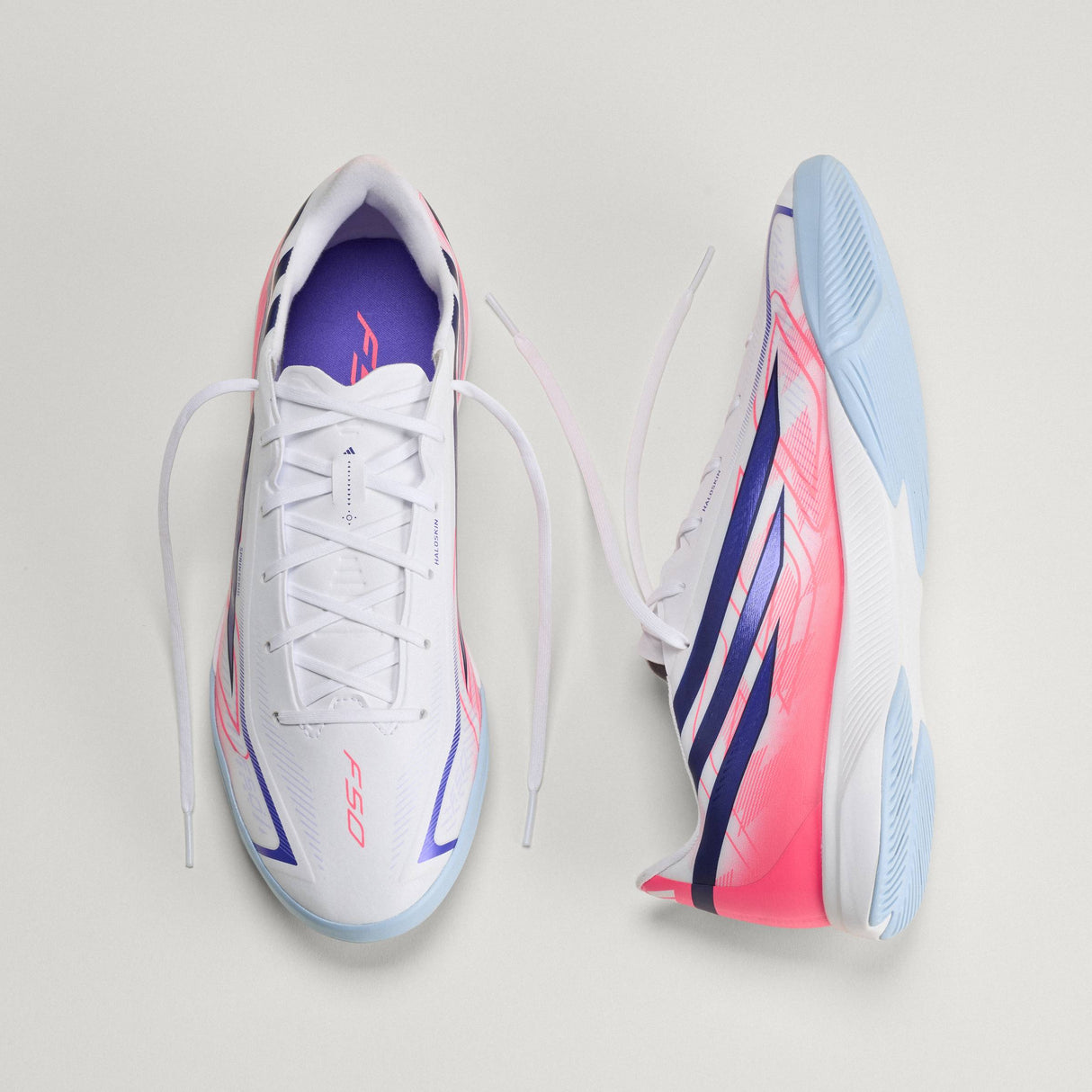 adidas F50 Hyperfast League Indoor Men's Soccer Shoes - White/Purple - Best Buy Soccer