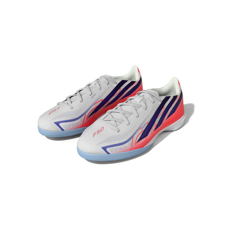 adidas F50 Hyperfast League Indoor Men's Soccer Shoes - White/Purple - Best Buy Soccer