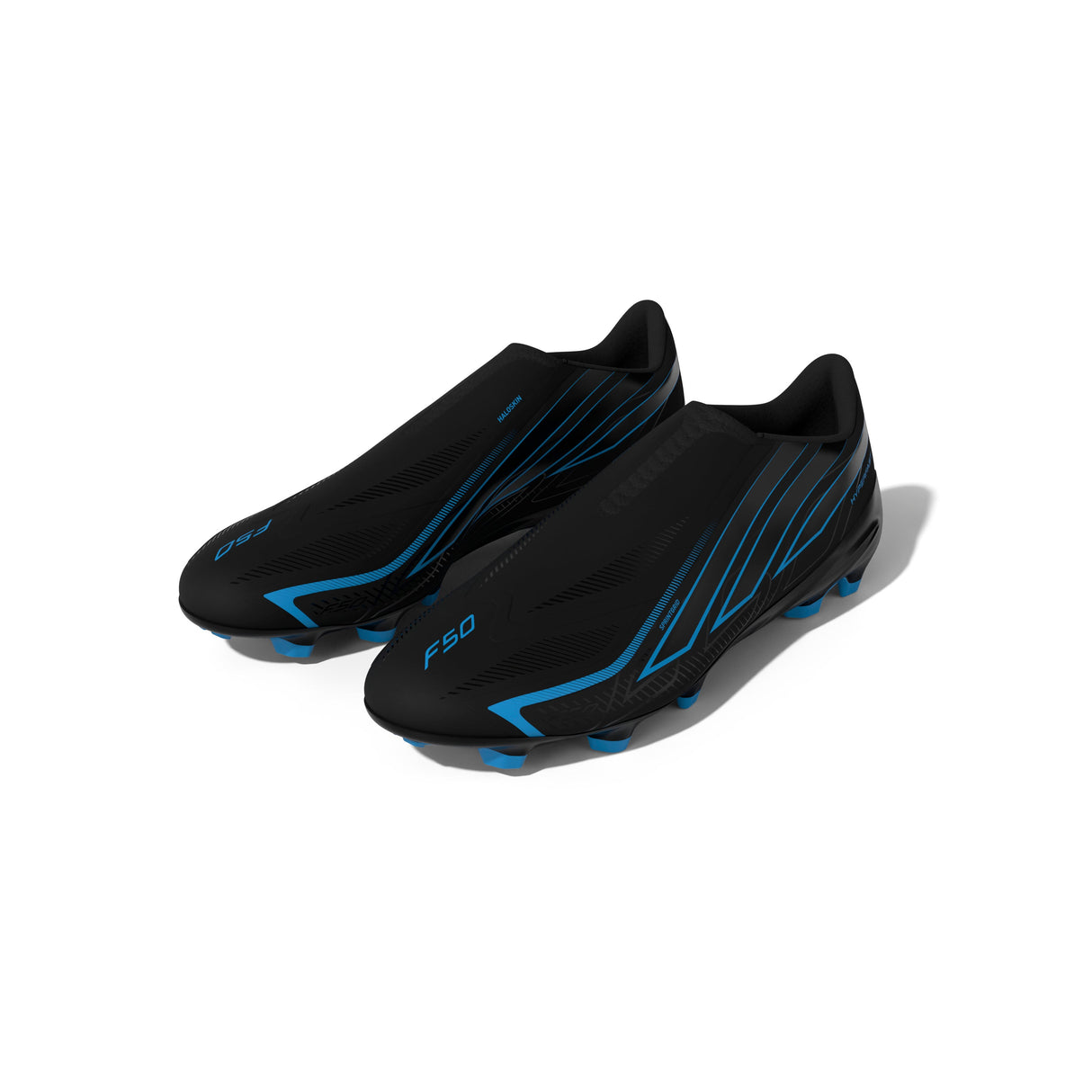 adidas F50 Hyperfast League Laceless FG Firm Ground Men's Soccer Cleats - Black/Blue - Best Buy Soccer