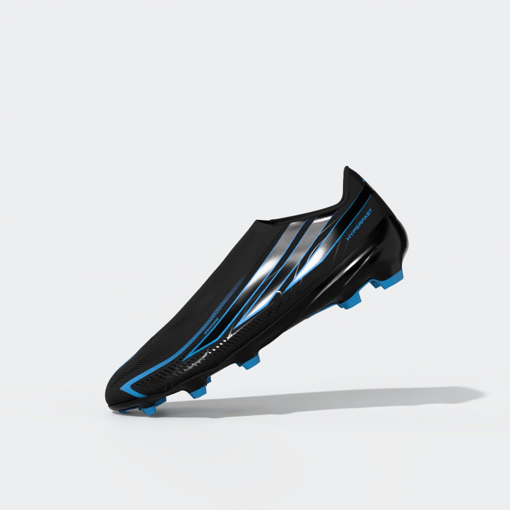 adidas F50 Hyperfast League Laceless FG Firm Ground Men's Soccer Cleats - Black/Blue - Best Buy Soccer