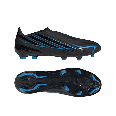 adidas F50 Hyperfast League Laceless FG Firm Ground Men's Soccer Cleats - Black/Blue - Best Buy Soccer