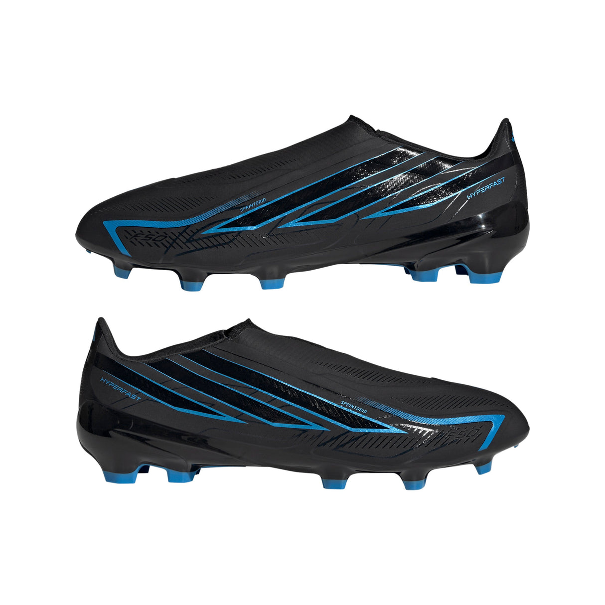 adidas F50 Hyperfast League Laceless FG Firm Ground Men's Soccer Cleats - Black/Blue - Best Buy Soccer