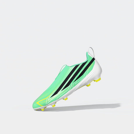 adidas F50 Hyperfast League Laceless FG Firm Ground Youth Soccer Cleats - Mint/Navy/Lemon - Best Buy Soccer