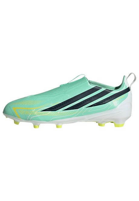adidas F50 Hyperfast League Laceless FG Firm Ground Youth Soccer Cleats - Mint/Navy/Lemon - Best Buy Soccer