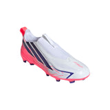 adidas F50 Hyperfast League Laceless Firm Ground Youth Soccer Cleats - White/Purple - Best Buy Soccer